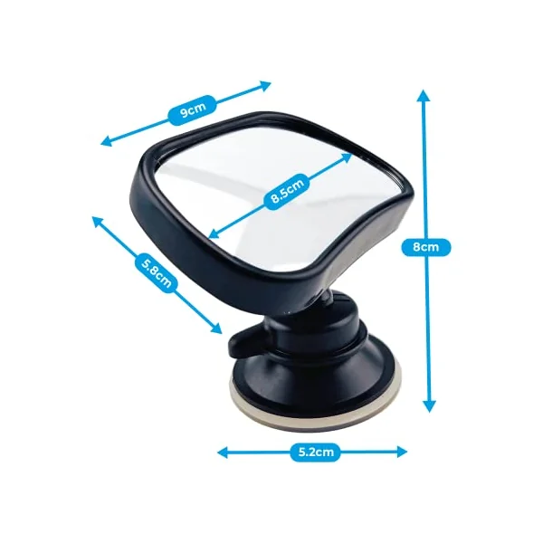 Simply Auto Car Mirror | 360° Fully Adjustable Child Safety Car Mirror For Forward Facing Seat | Increase Visibility, Safety | Universal and Easy Fit