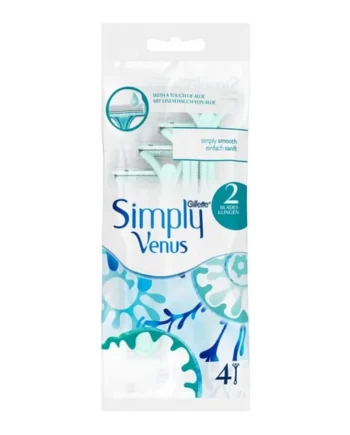 Simply Venus 2 Blade Disposable Razors 4 Pack