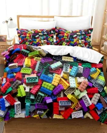 Single Duvet Cover Set Colorful Toys Soft Single Duvet Cover 110g/㎡ Microfiber Single Duvet Set with 1 Pillowcase (19"x29") Cot Bed Duvet Cover Set for Girls Boys Gift