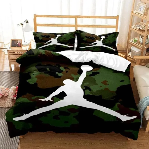 Single Duvet Cover Set Green Basketball Soft Single Duvet Cover 110g/㎡ Microfiber Single Duvet Set with 1 Pillowcase (19"x29") Cot Bed Duvet Cover Set for Girls Boys Gift