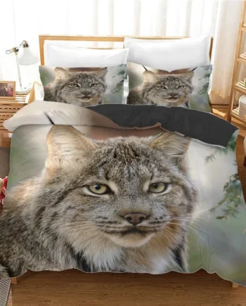 Single Duvet Cover Set Lynx Soft Single Duvet Cover 110g/㎡ Microfiber Single Duvet Set with 1 Pillowcase (19"x29") Cot Bed Duvet Cover Set for Girls Boys Gift
