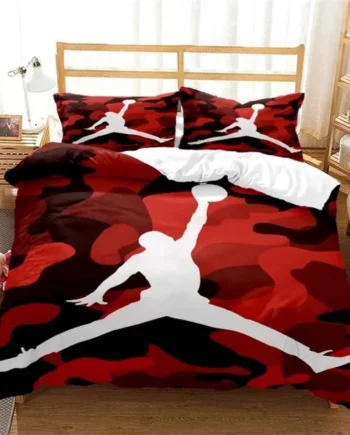 Single Duvet Cover Set Red Basketball Soft Single Duvet Cover 110g/㎡ Microfiber Single Duvet Set with 1 Pillowcase (19"x29") Cot Bed Duvet Cover Set for Girls Boys Gift