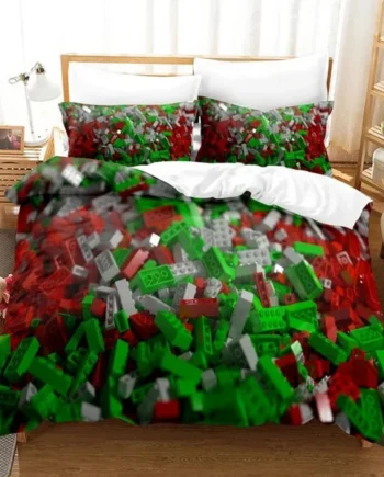 Single Duvet Cover Set Red Toys Soft Single Duvet Cover 110g/㎡ Microfiber Single Duvet Set with 1 Pillowcase (19"x29") Cot Bed Duvet Cover Set for Girls Boys Gift