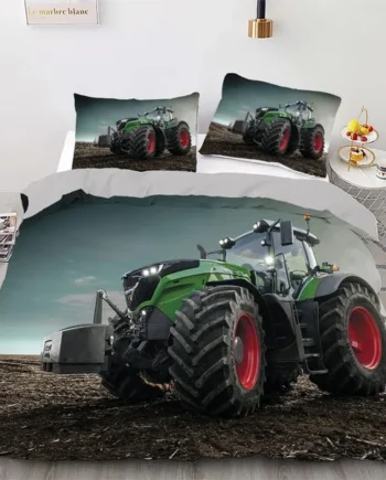 Single Duvet Cover Set Tractors Soft Single Duvet Cover 110g/㎡ Microfiber Single Duvet Set with 1 Pillowcase (19"x29") Cot Bed Duvet Cover Set for Girls Boys Gift