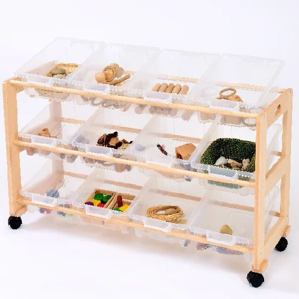 Single Sided Classroom Tidy - 12 Tubs