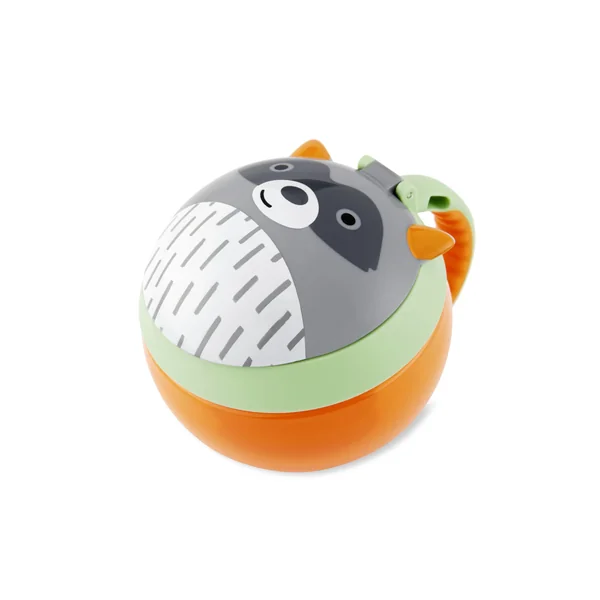 Skip Hop Baby Snack Container, Mealtime Snack Cup, Raccoon