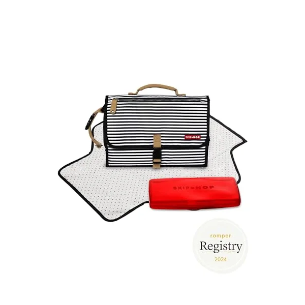 Skip Hop Pronto Mini Changer Black and White Stripe