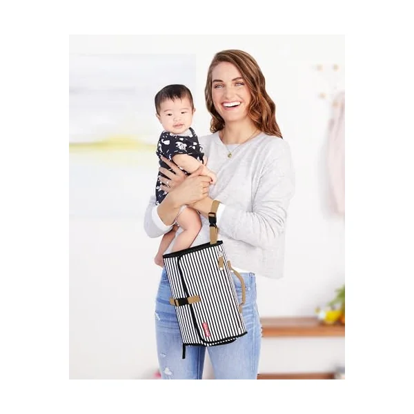 Skip Hop Pronto Mini Changer Black and White Stripe