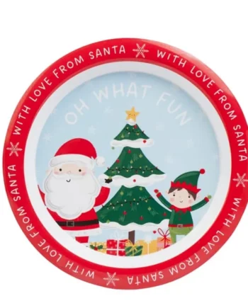 Sleigh Bells Melamine Christmas Plate