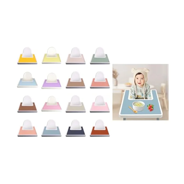 Slip Silicone Feeding Mat Baby High Chair Placemat Feeding Tray for High Chairs Placemat for Kids