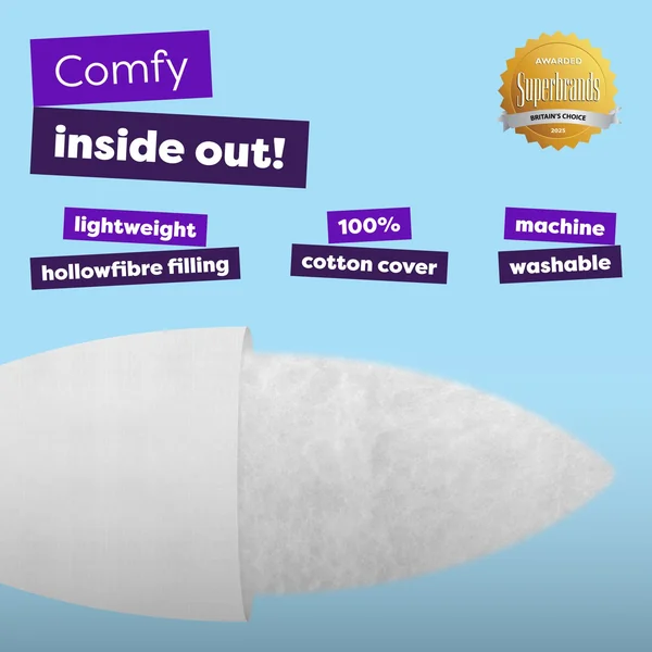 Slumberdown Cotton Comfort Medium Pillow - 2 Pack