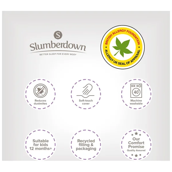 Slumberdown Little Slumbers Anti-Allergy Pillow - Cot Bed