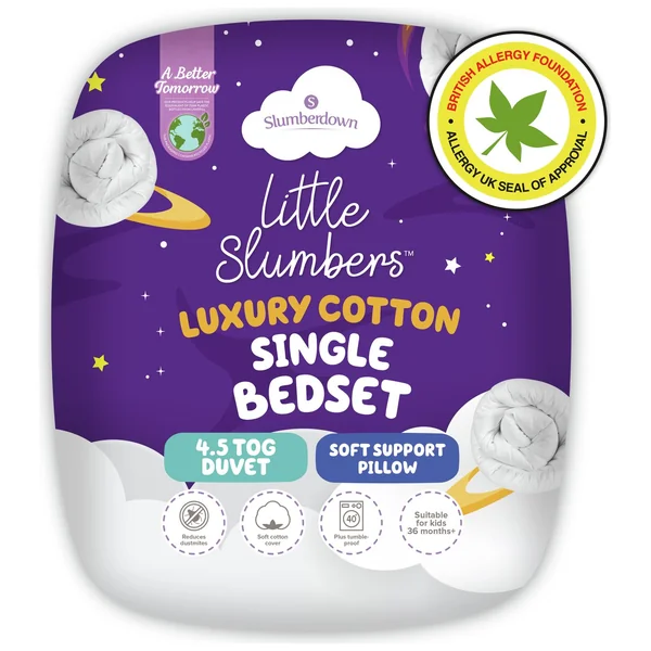 Slumberdown Luxury Cotton 4.5 Tog Kids Bedset - Single