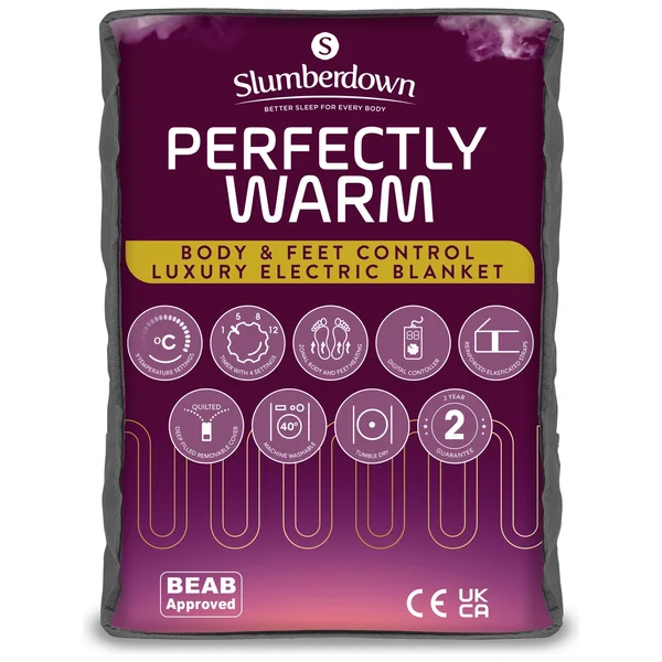 Slumberdown Perfectly Warm Luxury Electric Blanket - Single