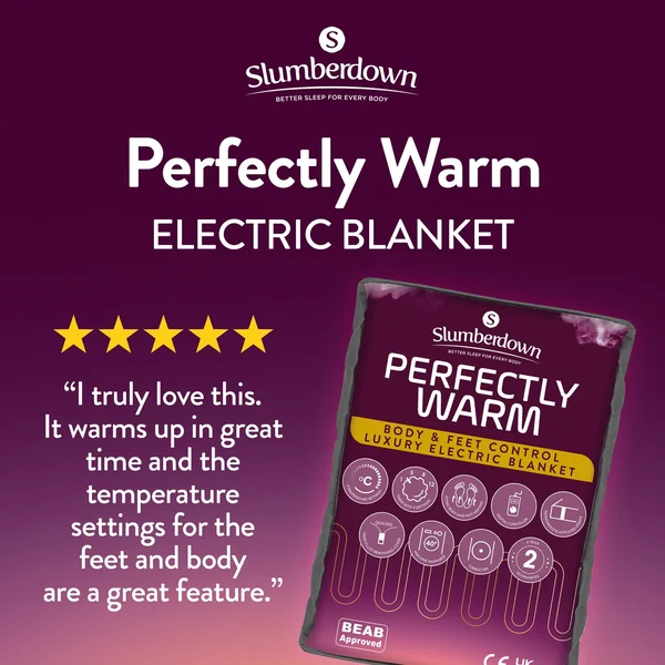 Slumberdown Perfectly Warm Luxury Electric Blanket - Single