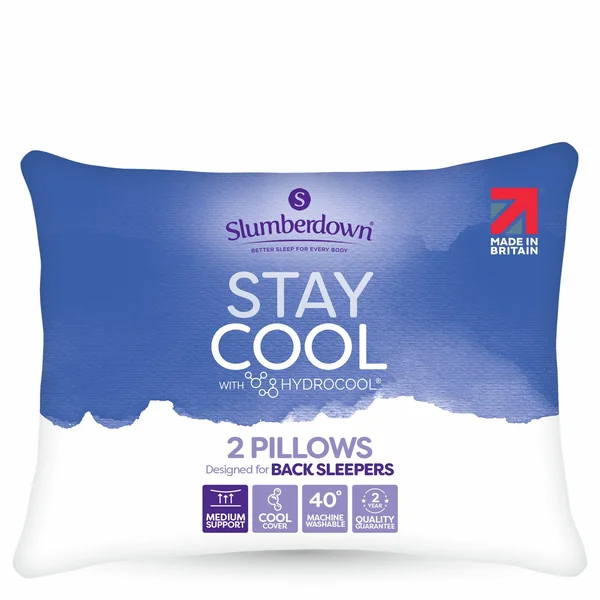 Slumberdown Stay Cool Medium Support Pillow - 2 Pack