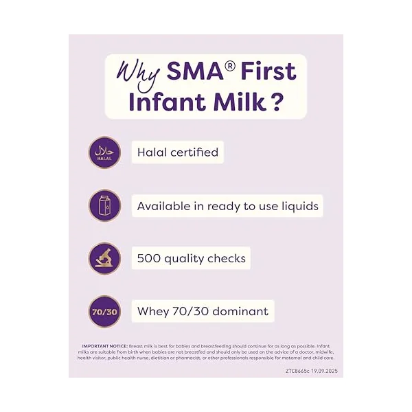 SMA® 1 First Infant Baby Milk Formula Powder from birth 800 g