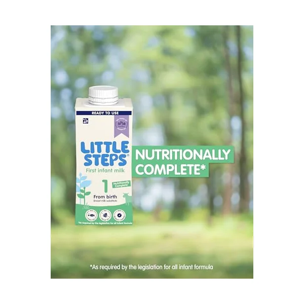 SMA Little Steps by Ready To Drink First Infant Baby Milk from birth Ready-to-use milk 200ml, Pack of 72