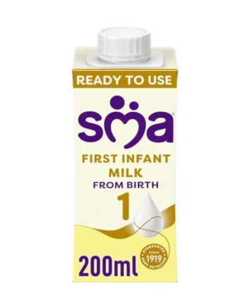 SMA Stage 1 First Infant Baby Milk Ready Made Liquid Formula (Ready to Drink) from birth Multipack 12 x 200ml