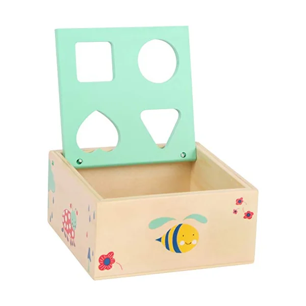 small foot 10944 "Move it!" plug-in cube made of FSC-certified wood, play of forms to promote logical thinking, from 12 months