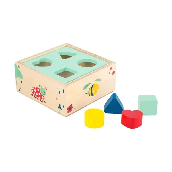 small foot 10944 "Move it!" plug-in cube made of FSC-certified wood, play of forms to promote logical thinking, from 12 months