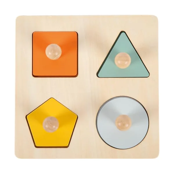 small foot Montessori Shape and Motif Puzzle, made from FSC® 100% certified wood, for ages 12+ months, 12769
