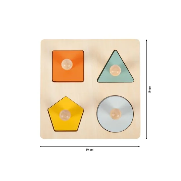small foot Montessori Shape and Motif Puzzle, made from FSC® 100% certified wood, for ages 12+ months, 12769