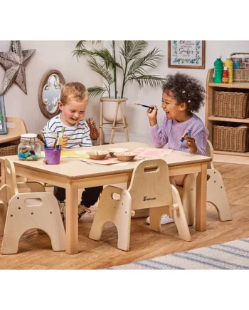 Small Rectangular Table & 4 Sturdy Chairs