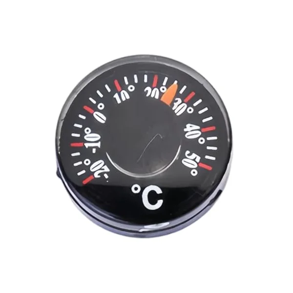 Small Temperature Gauge 20mm Accuracy Portable Round Gauge Tool | Camping Outdoor Thermograph for Car RV Fridge Garden Patio Window Door Marine Motorcycle Hiking Porch