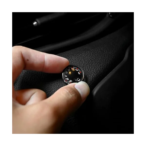 Small Temperature Gauge 20mm Accuracy Portable Round Gauge Tool | Camping Outdoor Thermograph for Car RV Fridge Garden Patio Window Door Marine Motorcycle Hiking Porch