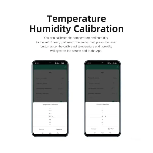 Smart for tuya Thermometer Hygrometer WiFi Indoor Sensor Smart | HD backlit screen, syncs phone time, touch logo light, clear low-light viewing, accurate real-time data