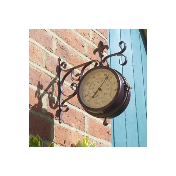 Smart Garden York Station Platform Indoor Outdoor Garden Clock Thermometer