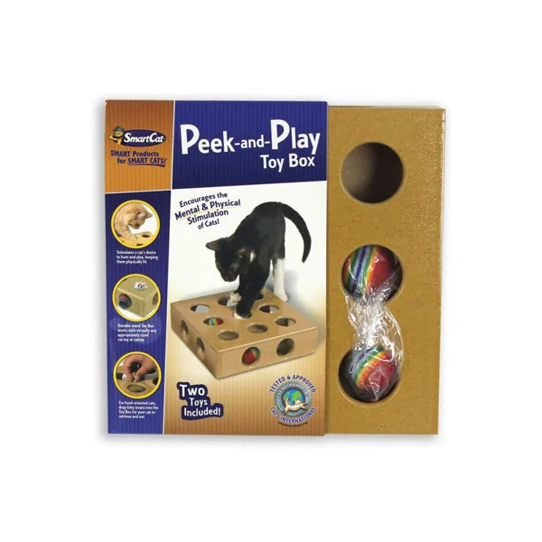 SmartCat Cat Toy Box Hide & Seek Ball Indoor Game Interactive