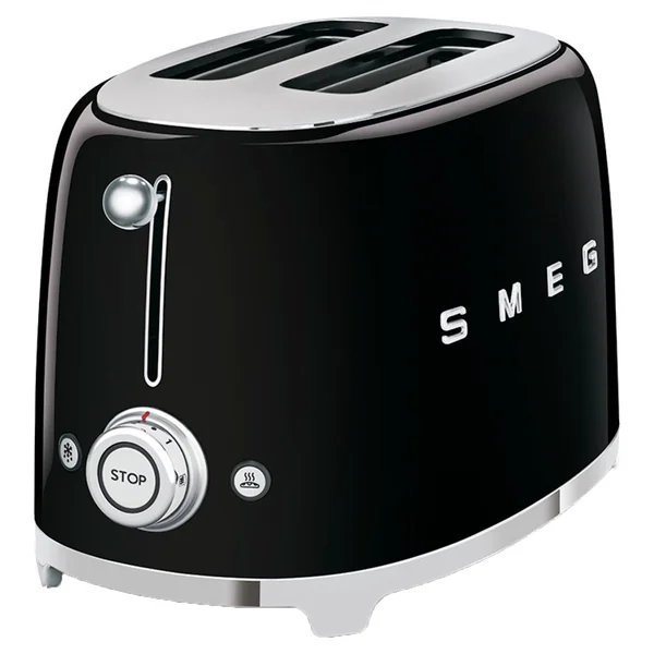 Smeg TSF01BLUK 50's Style Retro 2 Slice Toaster - Black