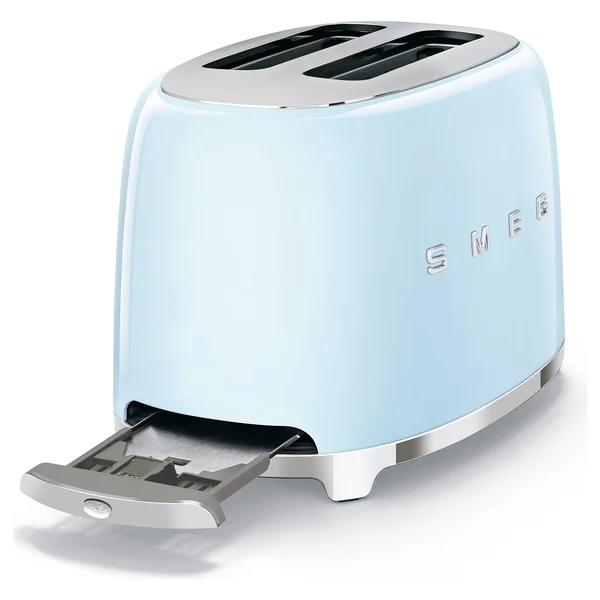 Smeg TSF01PBUK 50's Style Retro 2 Slice Toaster - Blue