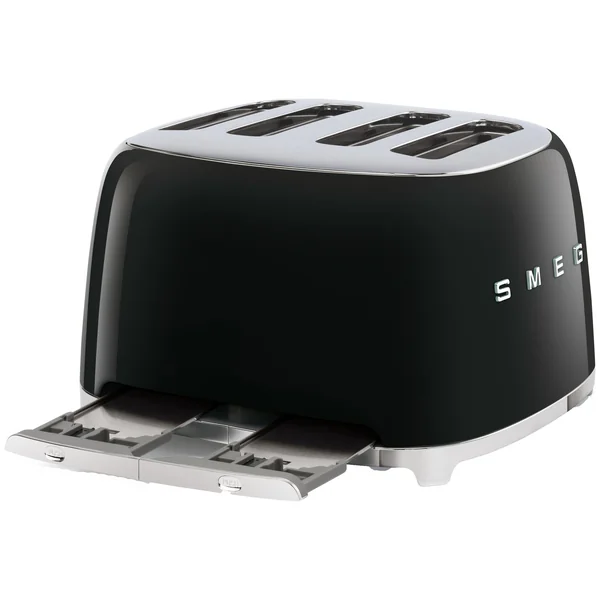 Smeg TSF03BLUK 50's Style Retro 4 Slice Toaster - Black