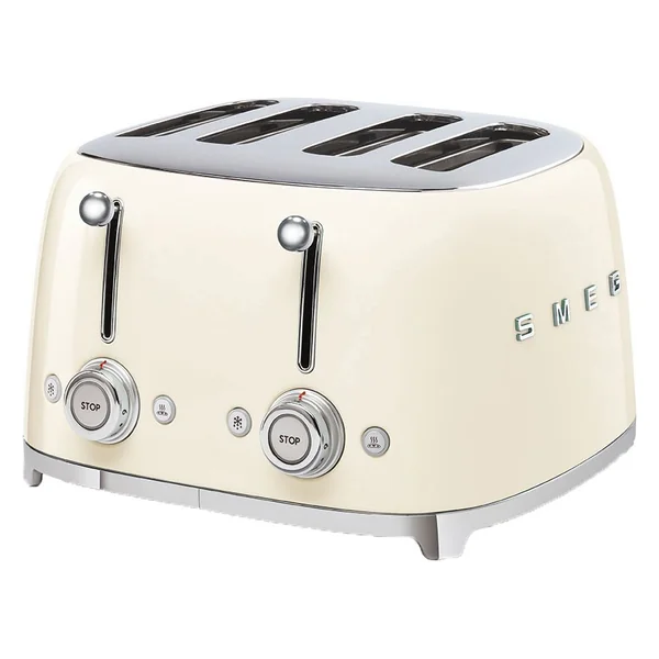 Smeg TSF03CRUK 50's Style Retro 4 Slice Toaster - Cream