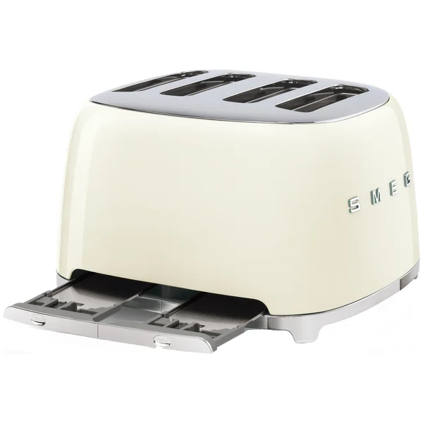Smeg TSF03CRUK 50's Style Retro 4 Slice Toaster - Cream