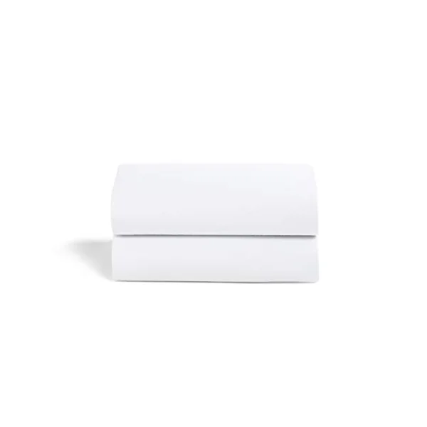SnuzPod 4 Waterproof Mattress Protector – 40 x 75.5cm – 100% Waterproof with Moisture-Wicking Cotton Surface & 2 Pack Crib Fitted Sheets 44 x 80cm – White – Light, Breathable & Luxurious Jersey Cotton