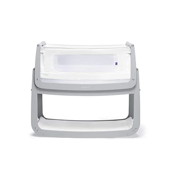 Snüz SnuzPod 4 Bedside Crib Dove & 2 Pack Crib Fitted Sheets 44 x 80cm – White – Light, Breathable & Luxurious Jersey Cotton Made to Last & Designed to Fit Pod Bedside Cribs