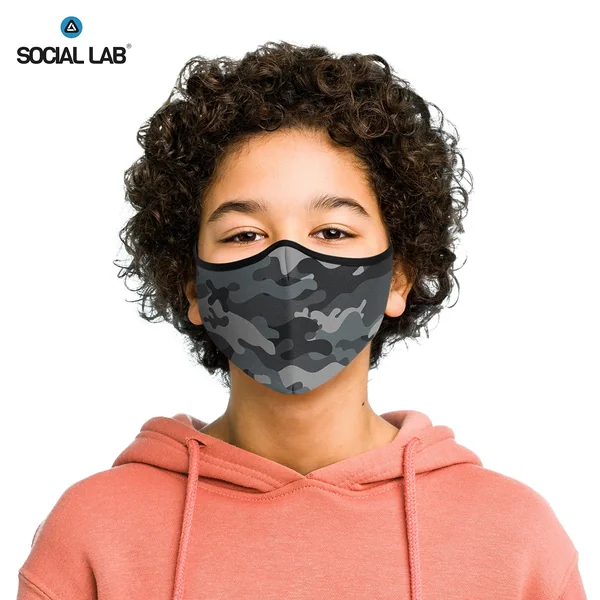 Social Lab Triple Layer Reusable Boy's Face Masks, 4 Pack