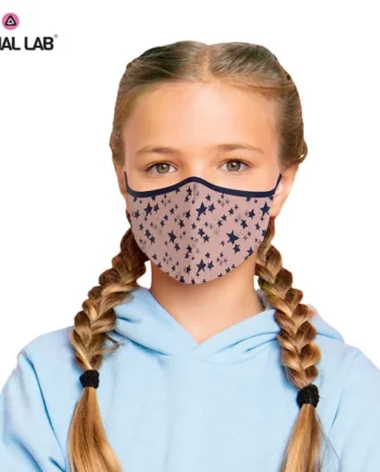 Social Lab Triple Layer Reusable Girl's Face Masks, 4 Pack