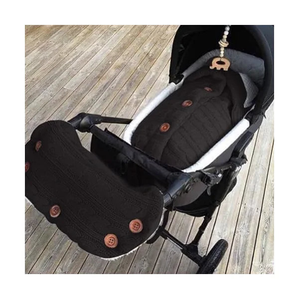 Soft Breathable Warm Gloves Mittens Pushchair Hand Warmers Solid Color Pushchair Muff Warmer for Cold Weather Strolls