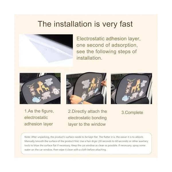 Solar Protection Car SunShade Side Window Windscreen Roof Window for Children Adults Adsorption Electrostatic