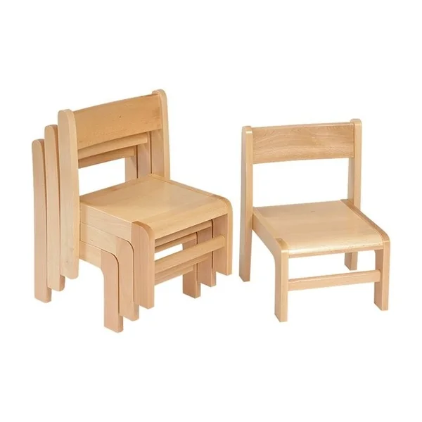Solid Beech Stacking Chair - Pk 4