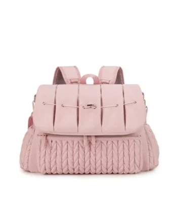 SONARIN Convertible Baby Changing Bag Backpack, Large Capacity Waterproof Diaper Bag Travel Nappy Changing Bag Maternity Bag with Changing Pad & Single Shoulder Strap (Pink)