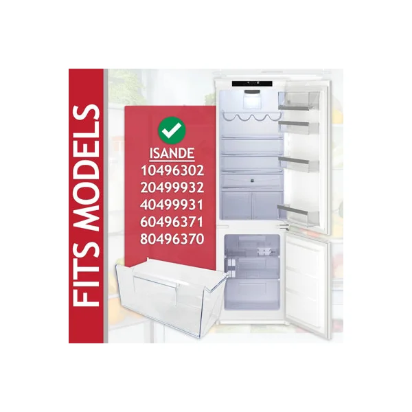 SPARES2GO Bottom Drawer for Ikea Isande 10496302 20499932 40499931 60496371 Fridge Freezer Lower Container Box