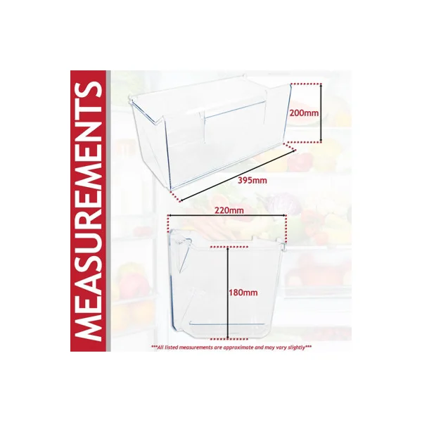 SPARES2GO Bottom Drawer for Ikea Isande 10496302 20499932 40499931 60496371 Fridge Freezer Lower Container Box