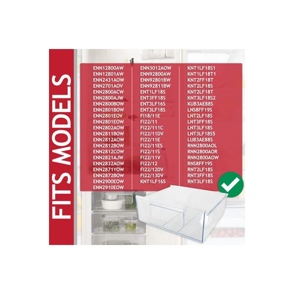SPARES2GO Top Middle Drawer for Electrolux ENN FI22 KNT LNT Fridge Freezer Container Box