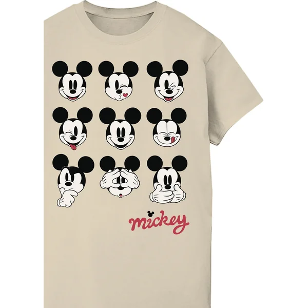 Spiral Galaxy Disney Mickey Mouse Faces Sand T-Shirt